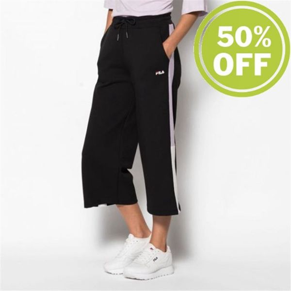 Calça De Moletom Fila Mulher Pretas - Fila Richelle Culottes 3/4 En Portugal,NTRQ-30276